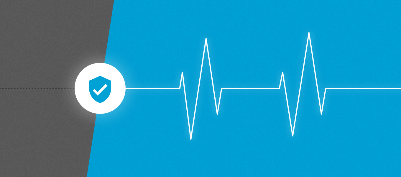 illustration of a shield and heartbeat